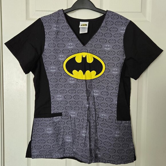 Batman Women's Scrub Top XS - Picture 1 of 2